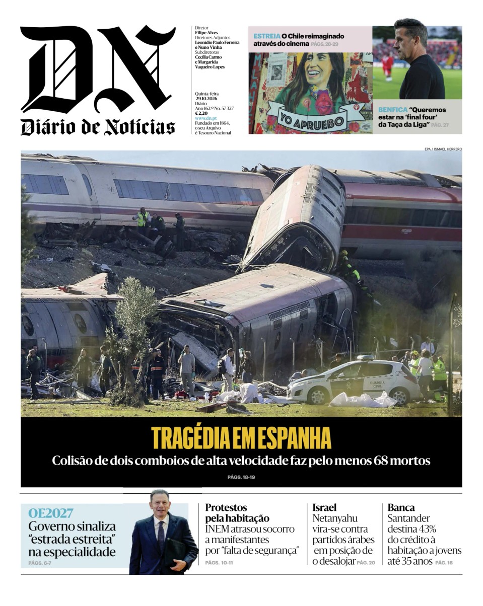 Prima-pagina-Diario de Noticias-edizione-di-oggi-20261029